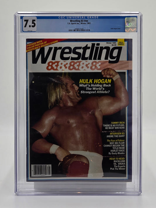 1983 Wrestling 83 Magazine Graded CGC 7.5 Very Early Hulk Hogan Cover Newsstand Edition