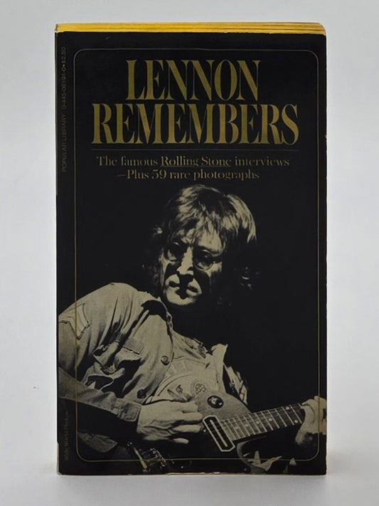 1971 Rolling Stone John Lennon Remembers Paperback Book