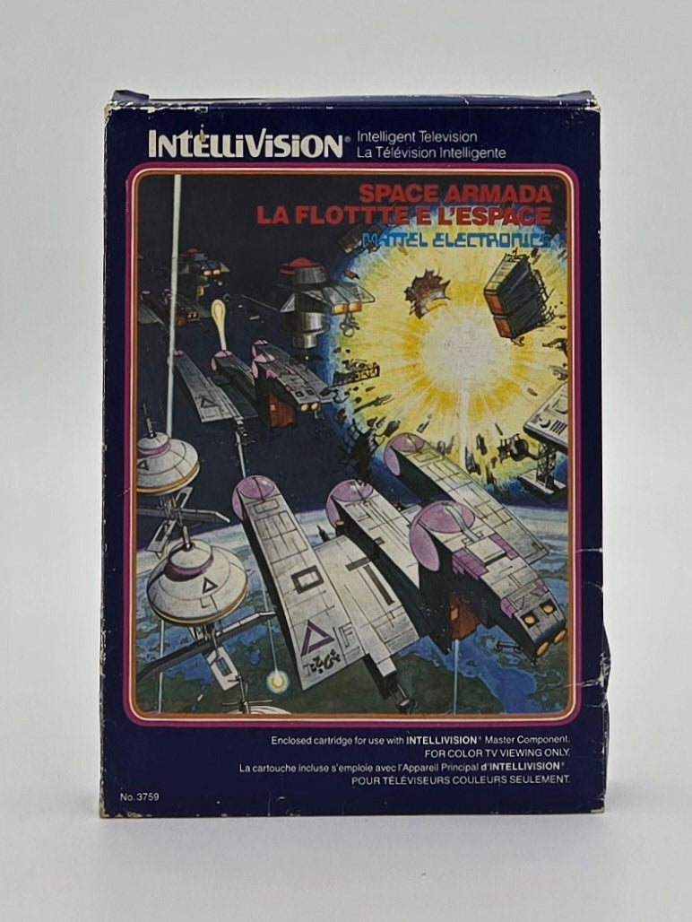 1981 Intellivision Space Armada Video Game Cartridge In Box