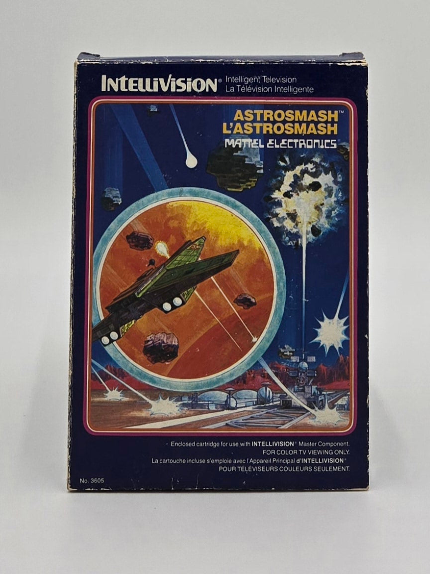 1981 Intellivision Astrosmash Video Game Cartridge In Box