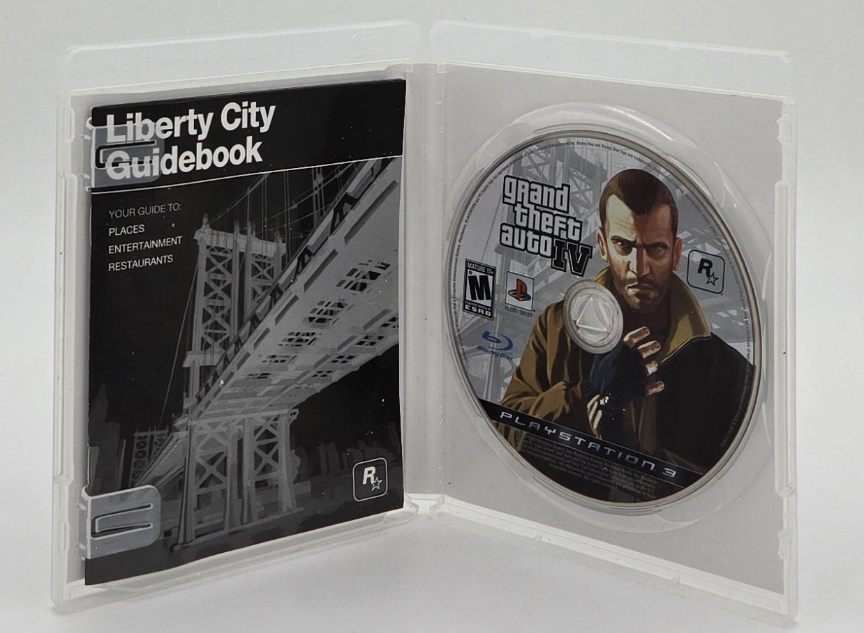 2008 Grand Theft Auto IV Playstation 3 Video Game Disc In Box