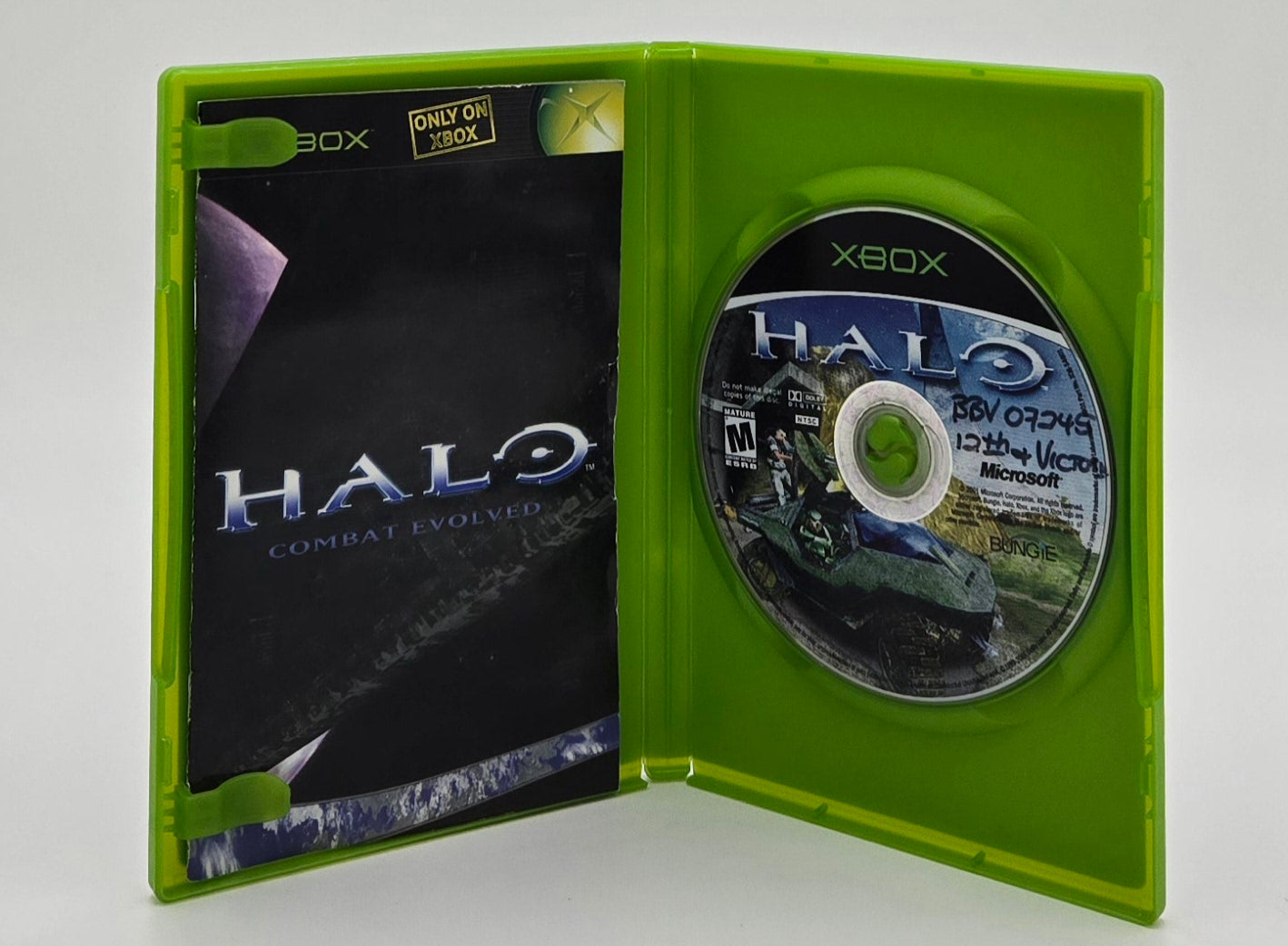 2001 Halo: Combat Evolved Xbox Video Game Disc In Box