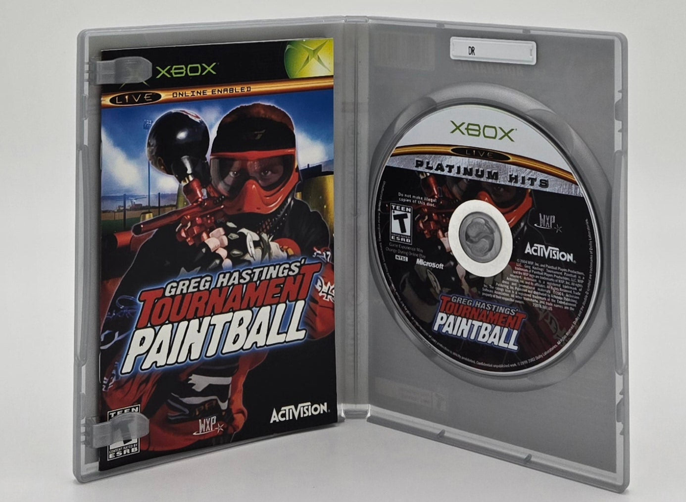 2004 Activision Greg Hastings' Tournament Paintball Xbox Video Game Disc In Box