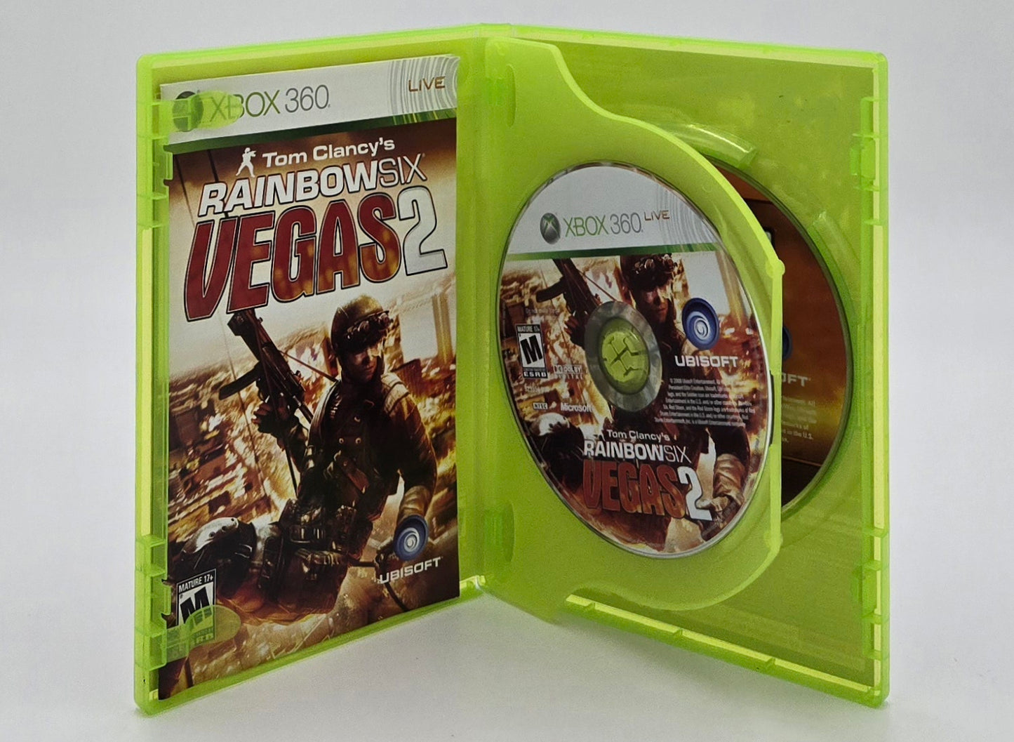 2008 Tom Clancy's Rainbow Six: Vegas 2 Xbox 360 Video Game Disc In Box