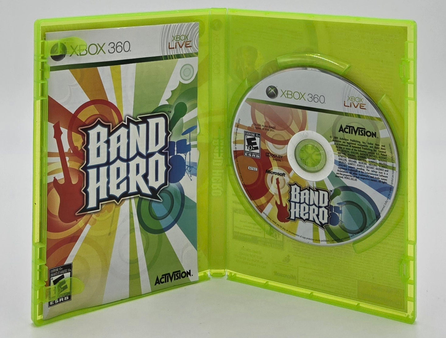 2009 Band Hero Xbox 360 Video Game Disc Set In Box