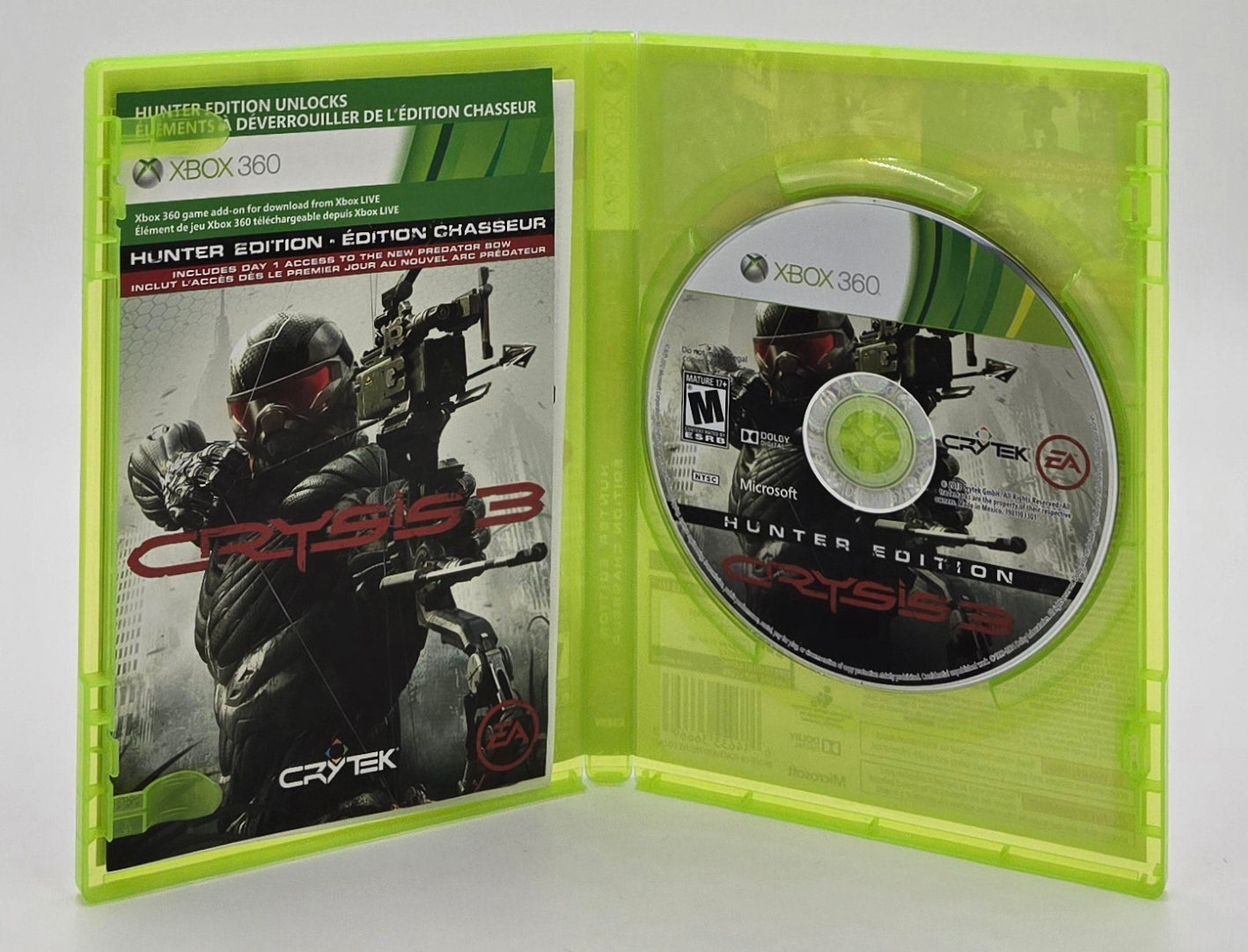 2013 EA Crysis 3 Hunter Edition Xbox 360 Video Game Disc In Box