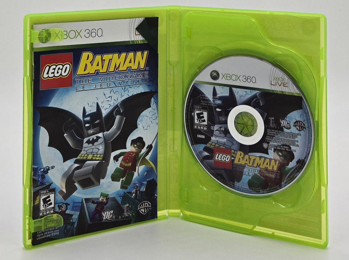 2009 LEGO Batman: The Video Game/Blackrock Studios Pure Xbox 360 Video Game Disc Set In Box