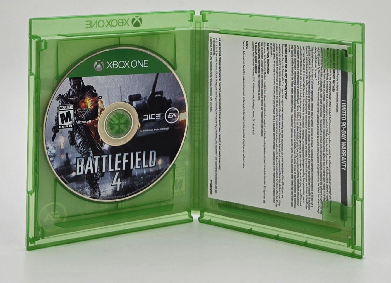 2013 EA Battlefield 4 Xbox One Video Game Disc In Box