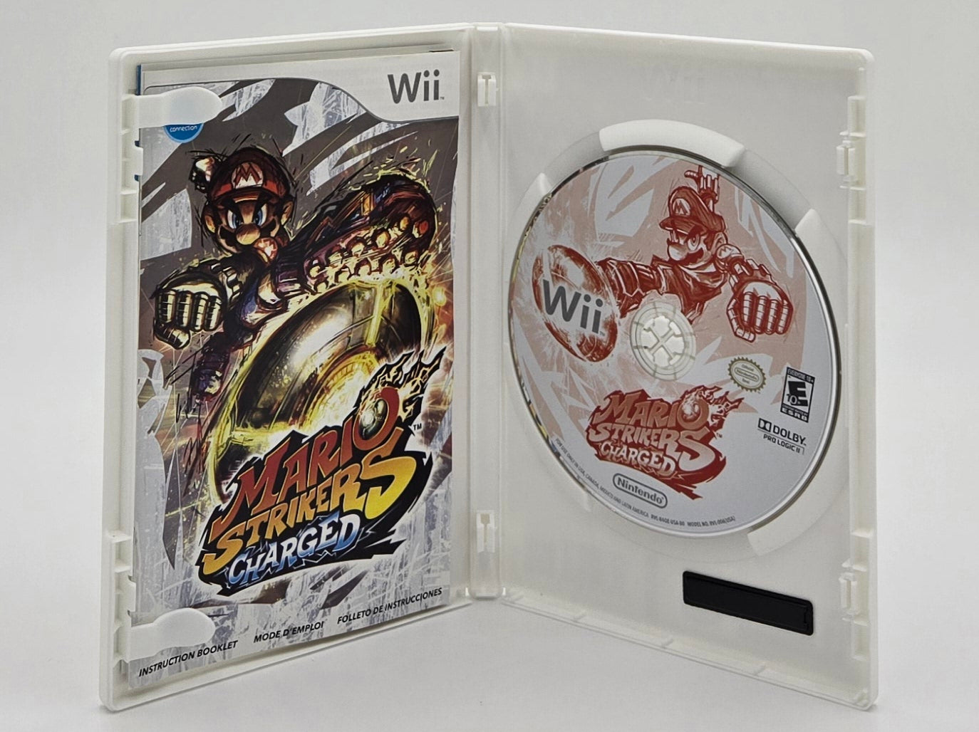 2007 Nintendo Mario Strikers Charged Wii Video Game Disc In Box