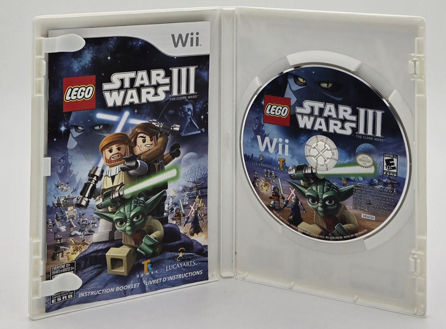 2011 LEGO Star Wars III: The Clone Wars Wii Video Game Disc In Box