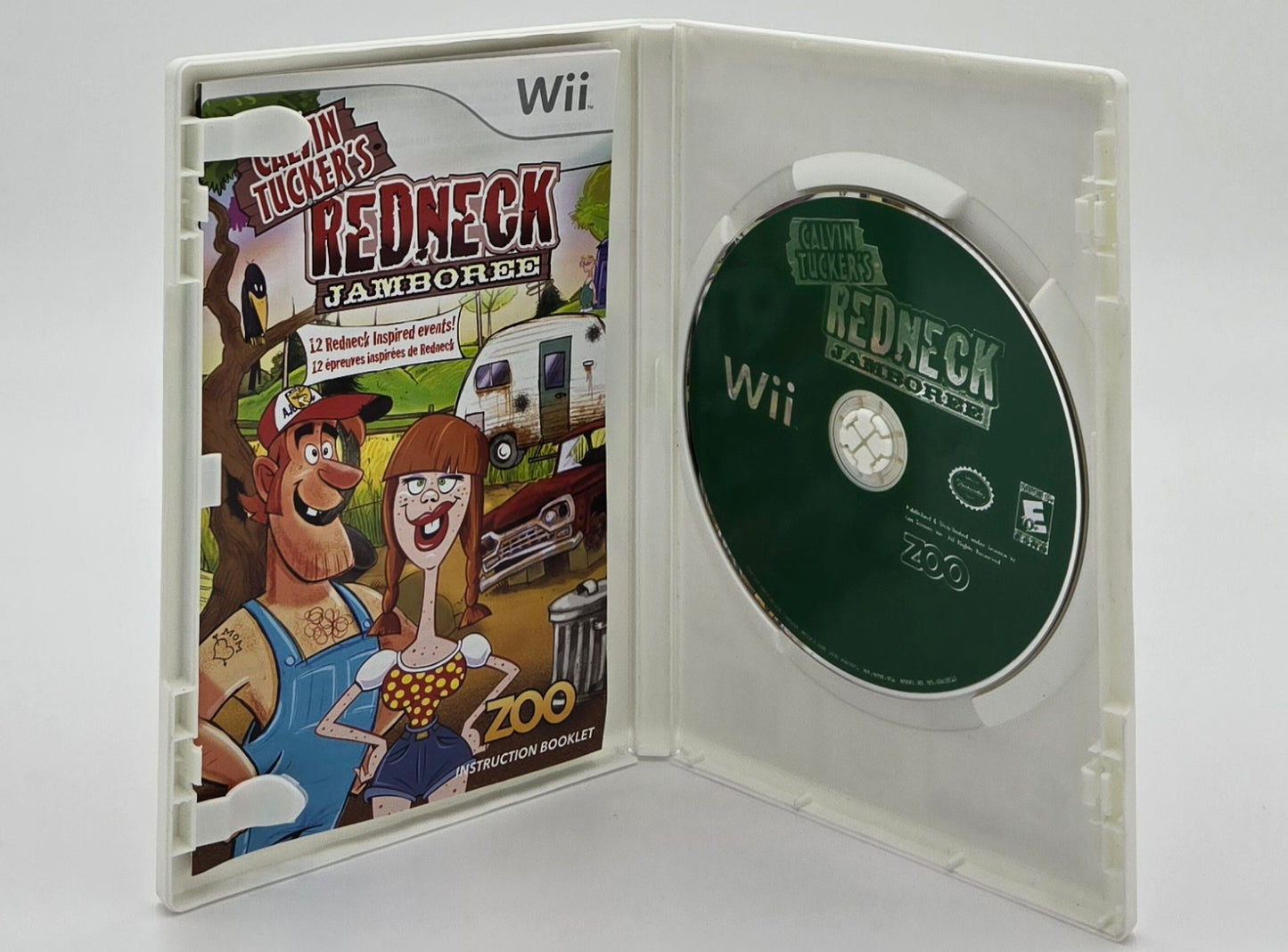 2008 Zoo Calvin Tucker's Redneck Jamboree Wii Video Game Disc In Box