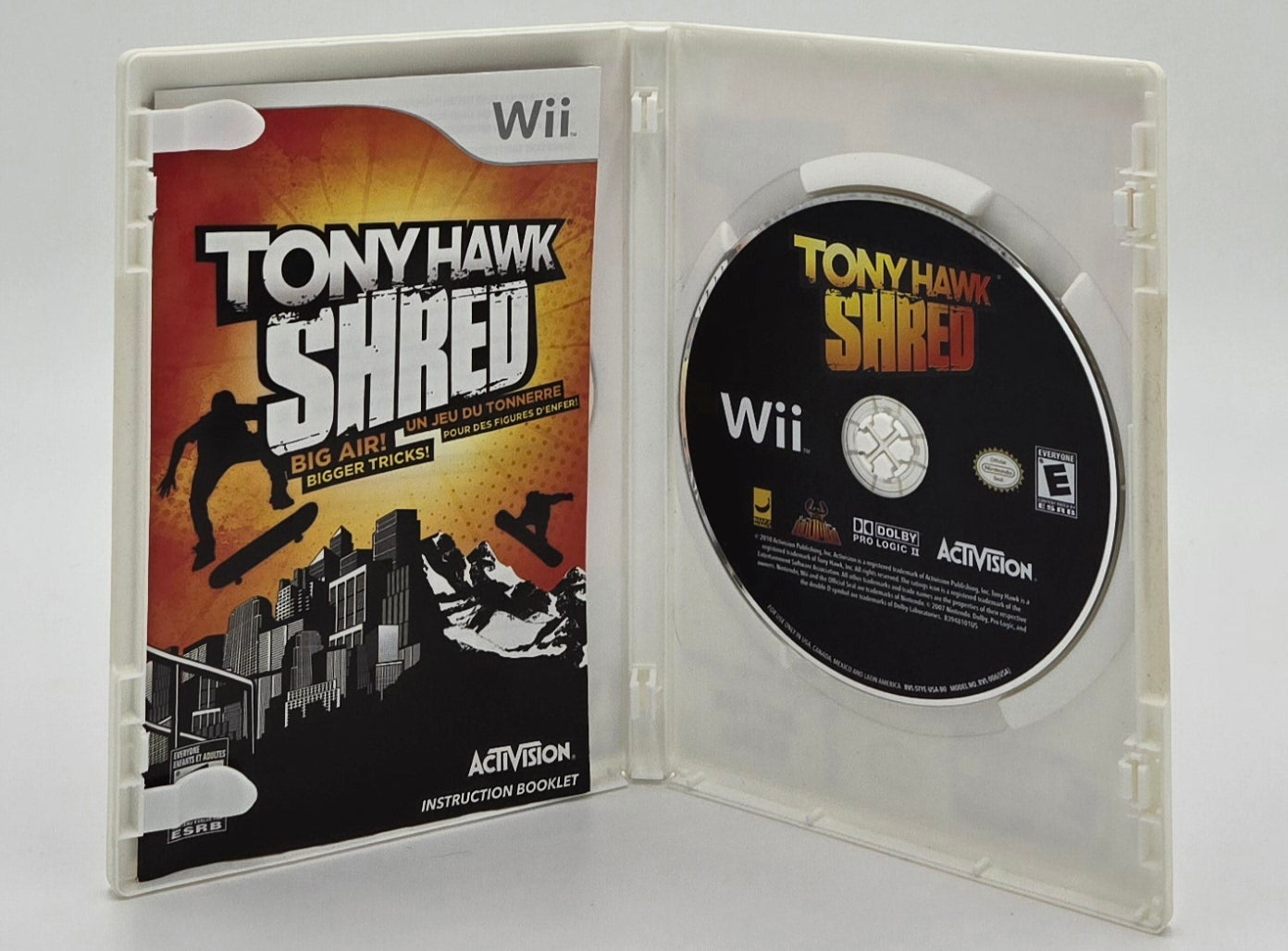 2010 Activision Tony Hawk: Shred Wii Video Game Disc In Box