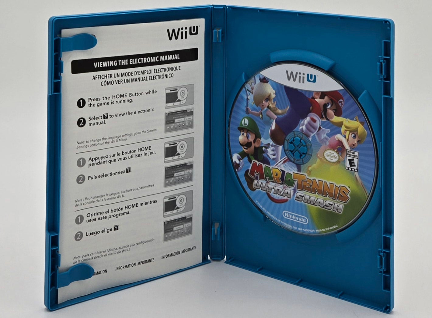 2015 Nintendo Mario Tennis: Ultra Smash Wii U Video Game Disc In Box