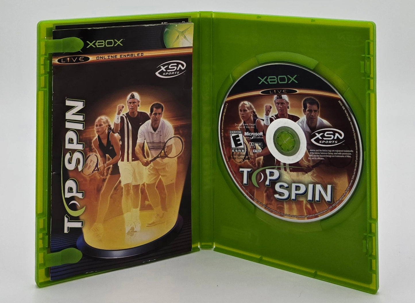 2003 XSN Sports Top Spin Xbox Video Game Disc In Box