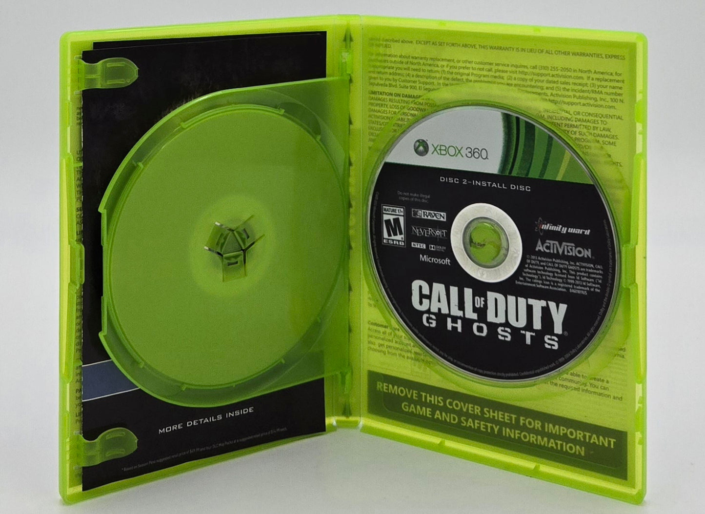 2013 Call of Duty: Ghosts Xbox 360 Video Game Disc In Box