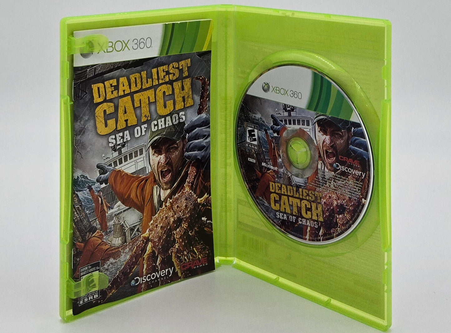 2010 Discovery Channel Deadliest Catch: Sea of Chaos Xbox 360 Video Game Disc In Box