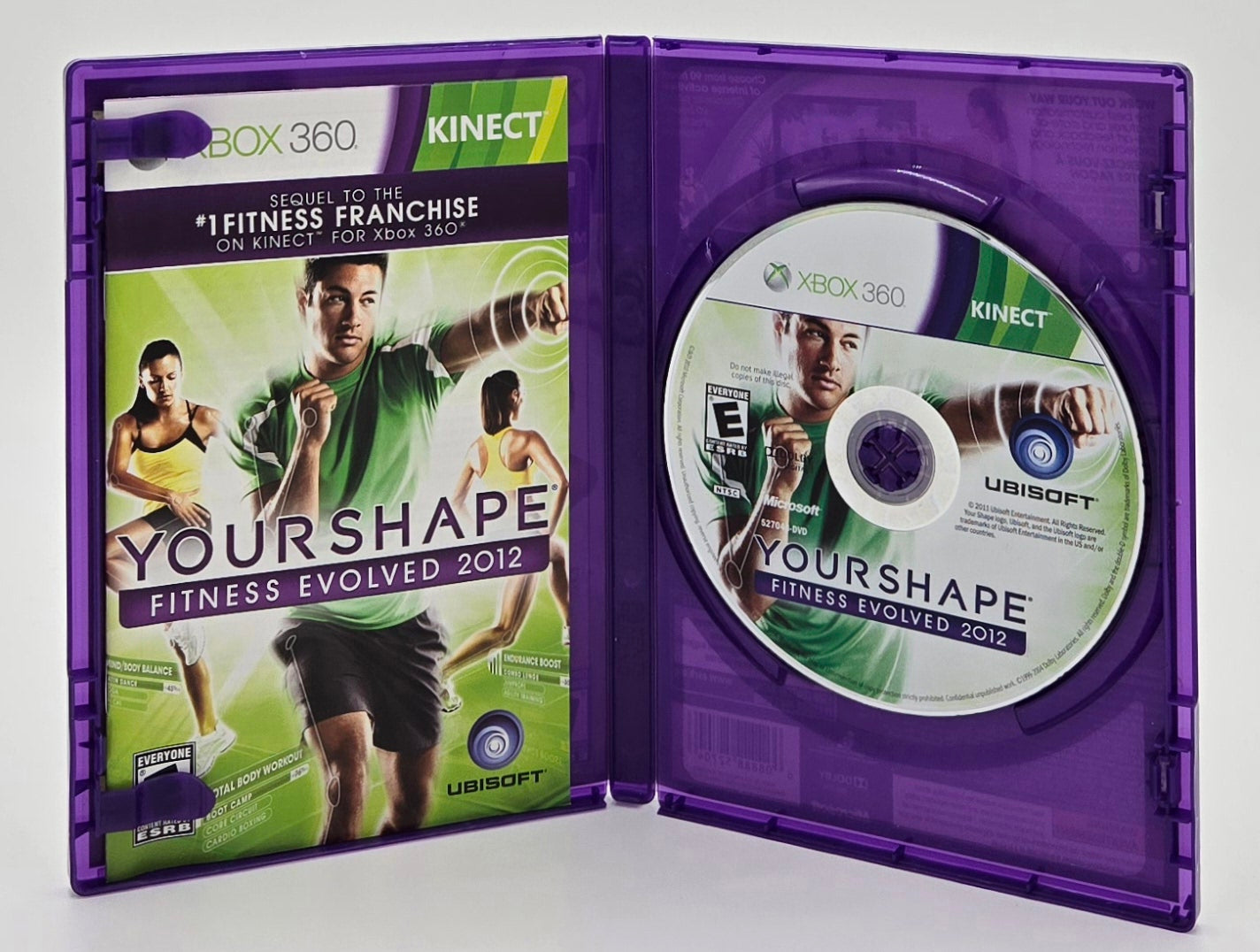 Ubisoft Your Shape: Fitness Evolved 2012 Xbox 360 Kinect Video Game Disc In Box