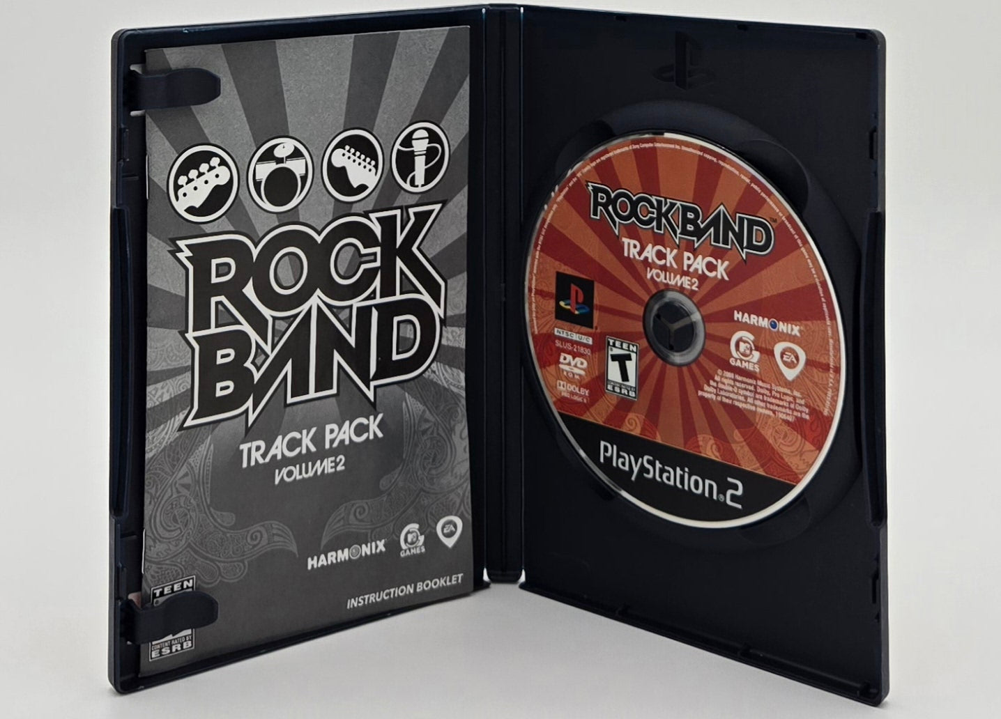 2008 Rock Band Track Pack Volume 2 Playstation 2 Video Game Disc In Box