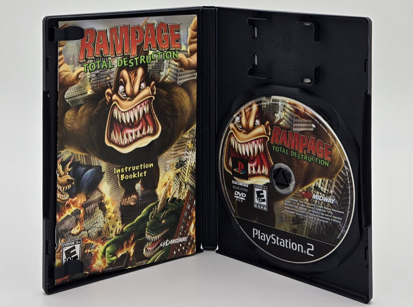 2006 Midway Amusement Rampage: Total Destruction Playstation 2 Video Game Disc In Box