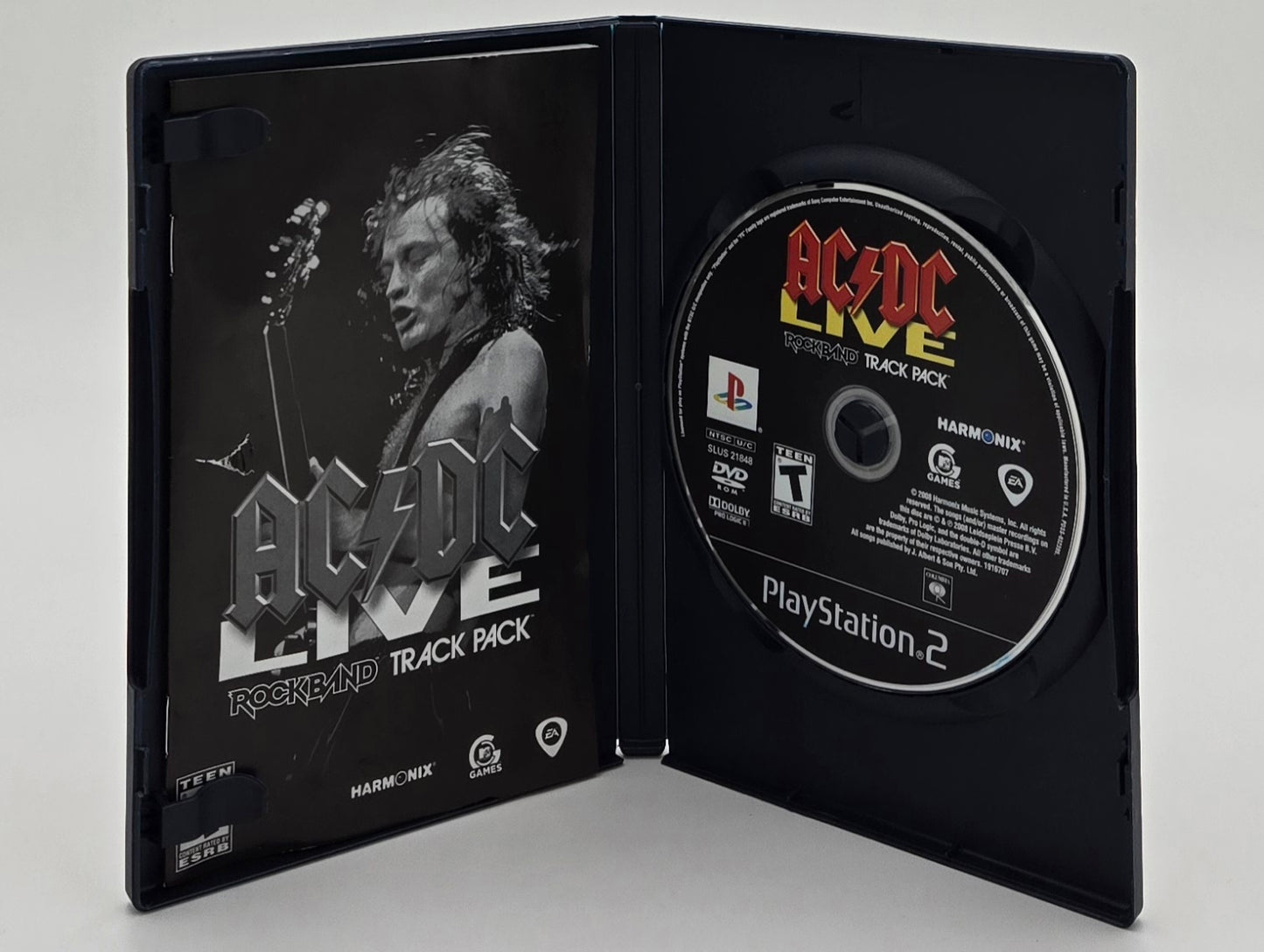 2008 Rock Band AC/DC Live Track Pack Playstation 2 Video Game Disc In Box