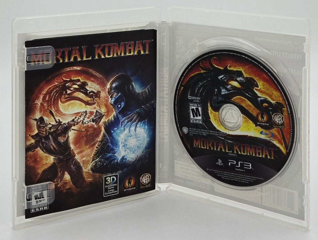 2011 Mortal Kombat Playstation 3 Video Game Disc In Box