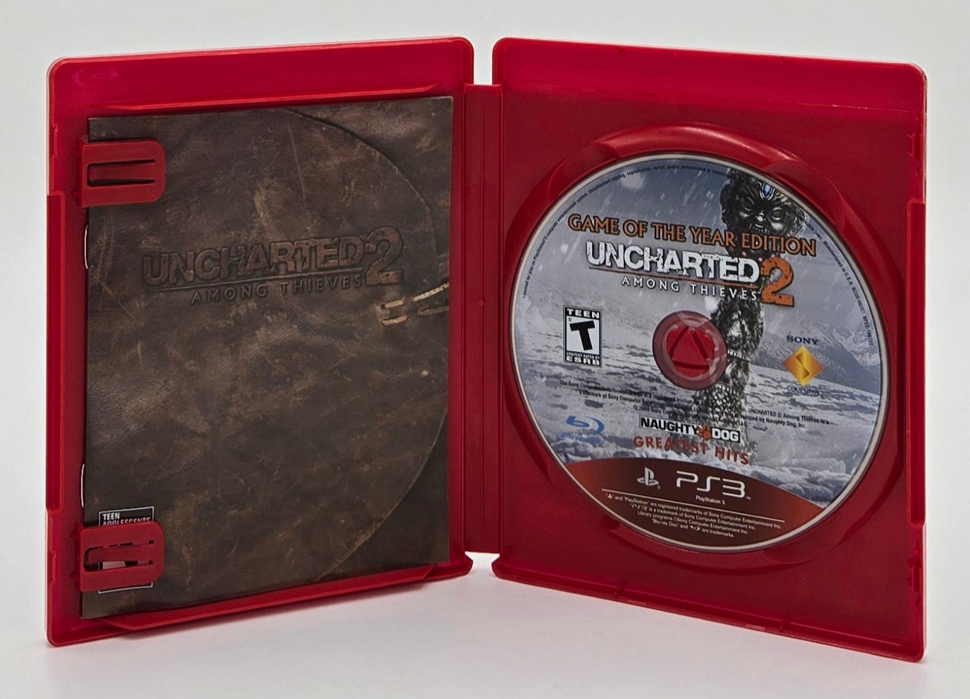 2010 Uncharted 2: Among Thieves Greatest Hits Edition Playstation 3 Video Game Disc In Box