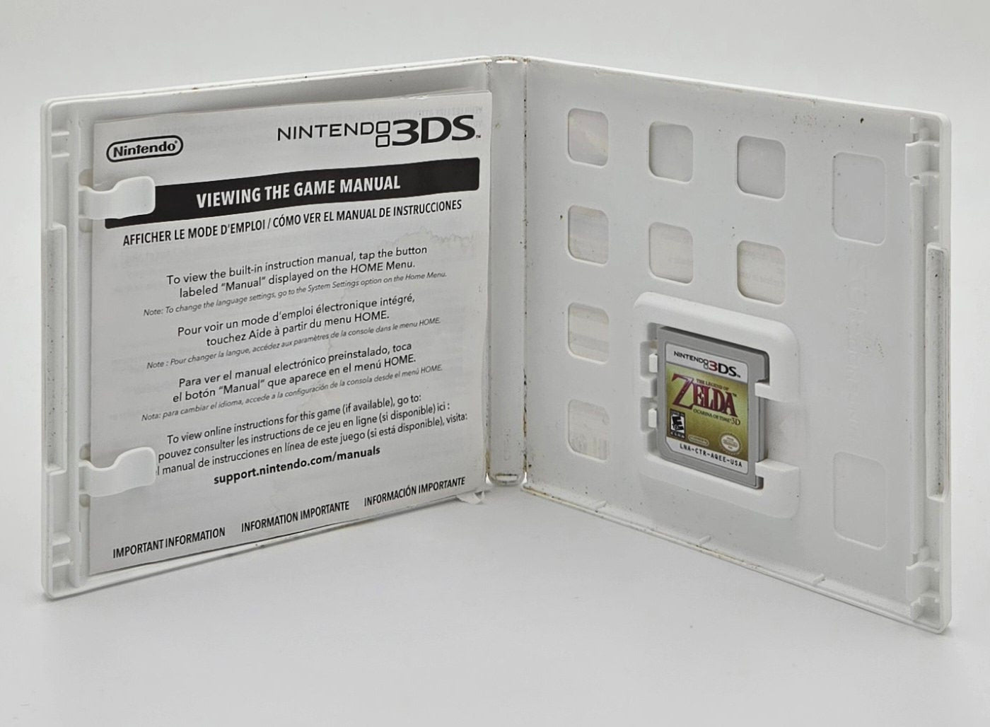 2011 The Legend of Zelda: Ocarina of Time 3D 3DS Video Game Cartridge In Box