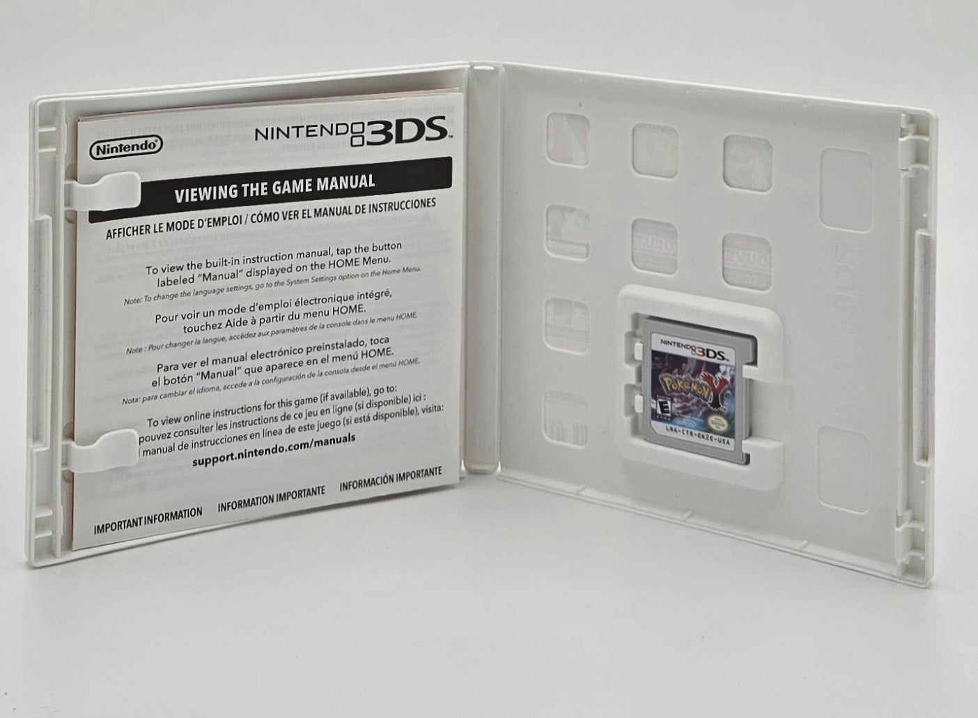 2013 Pokemon Y 3DS Video Game Cartridge In Box