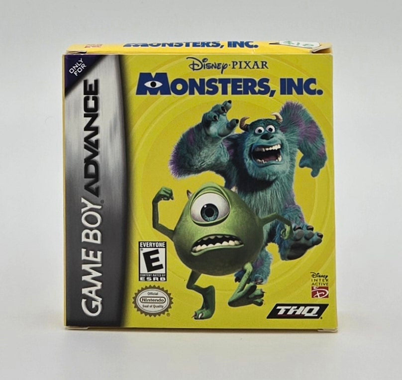 2001 THQ Monsters, Inc. Game Boy Advance Video Game Cartridge In Box