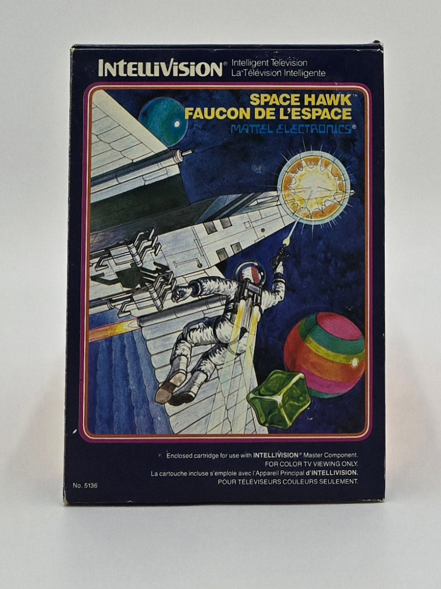 1981 Mattel Electronics Space Hawk Intellivision Video Game Cartridge In Box