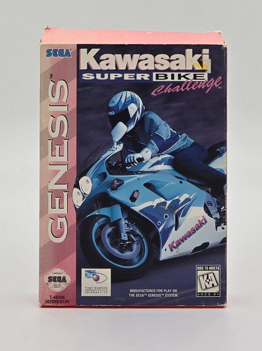 1994 Kawasaki Superbike Challenge Sega Genesis Video Game Cartridge In Box
