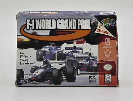 1998 F-1 World Grand Prix N64 Video Game Cartridge In Box