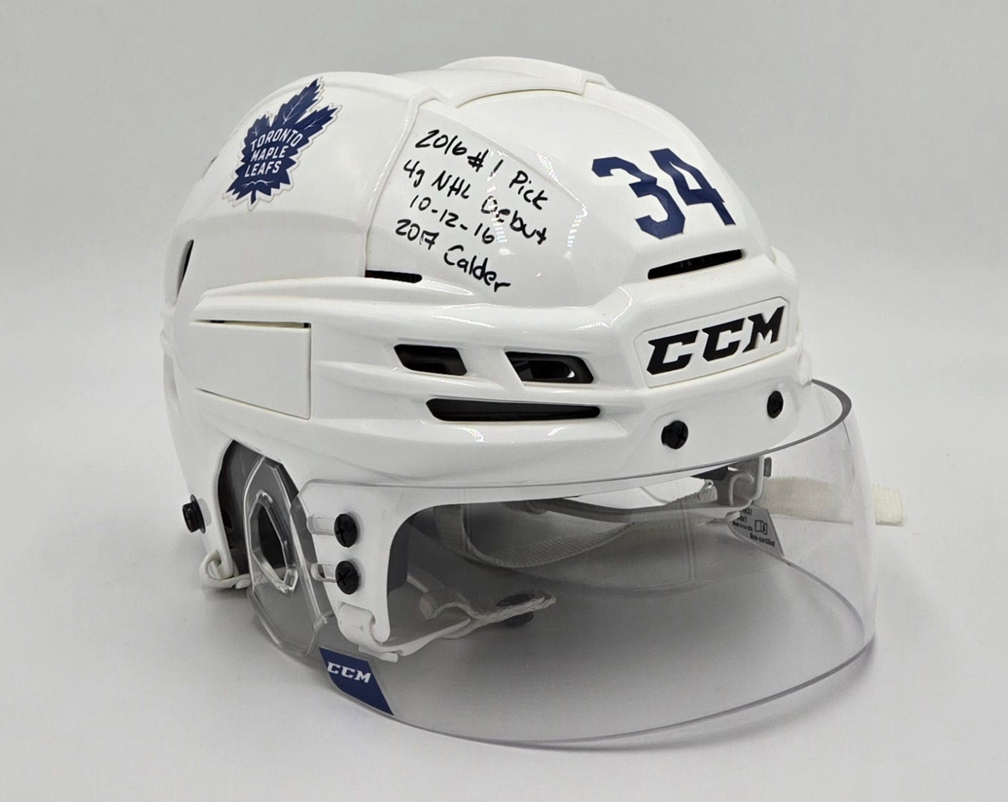 Auston Matthews Signed Toronto Maple Leafs Helmet (4 Goal Game Inscription) Fanatics Only 6 Made