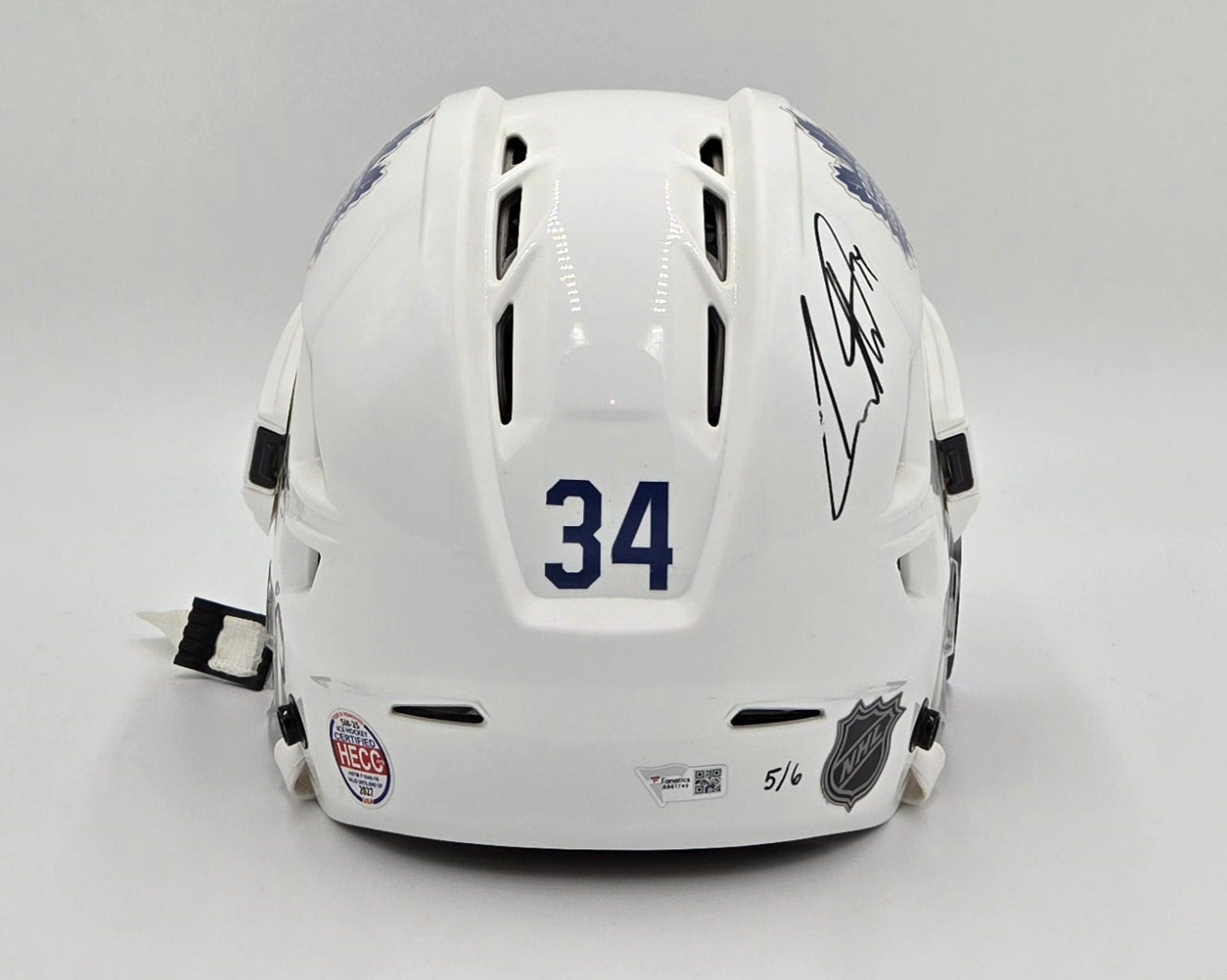 Auston Matthews Signed Toronto Maple Leafs Helmet (4 Goal Game Inscription) Fanatics Only 6 Made