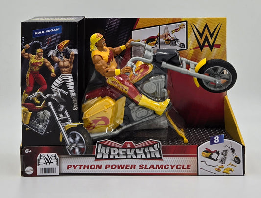 Hulk Hogan WWE Wrekkin' Python Power Slamcycle Toy Set