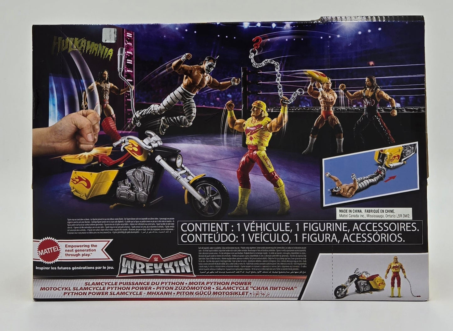 Hulk Hogan WWE Wrekkin' Python Power Slamcycle Toy Set