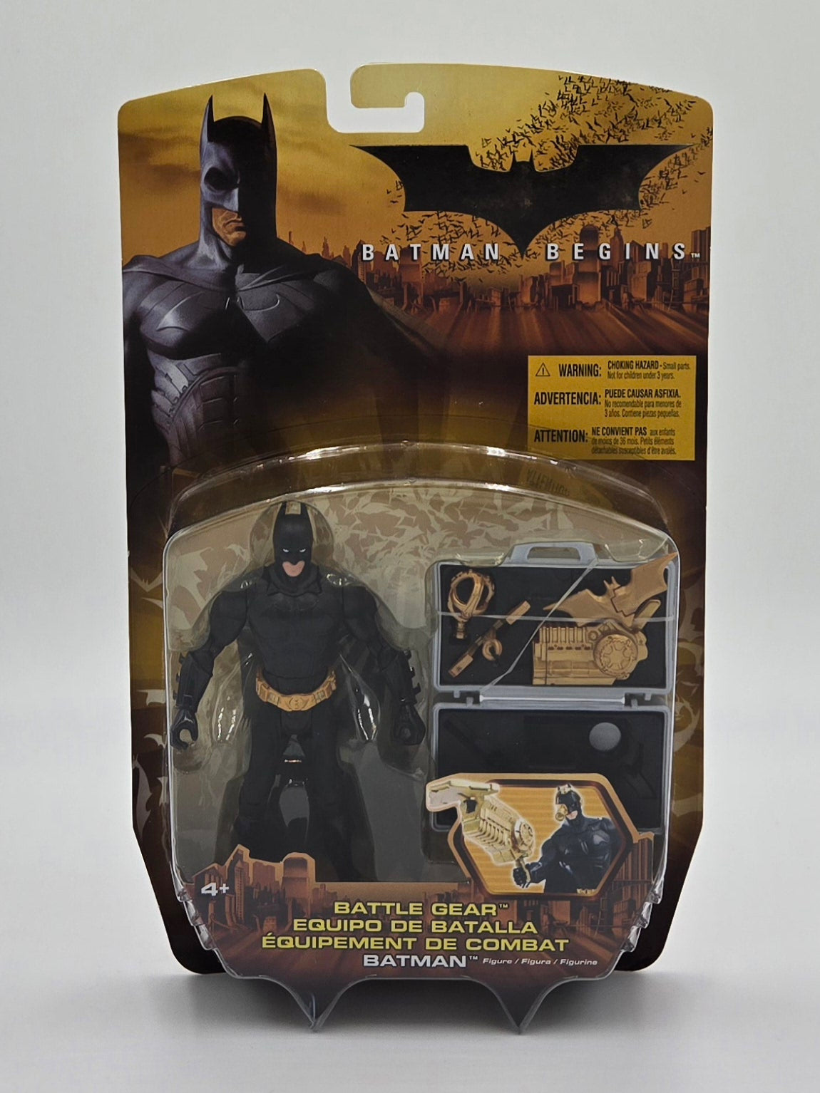 2005 Mattel Batman Begins Battle Gear Batman Action Figure