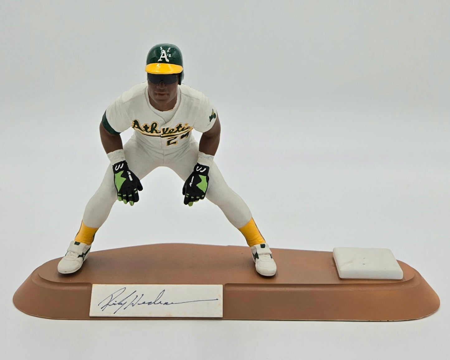 Rickey Henderson Hand Painted Signed Collectible Porcelain Statue Figure JSA Certified