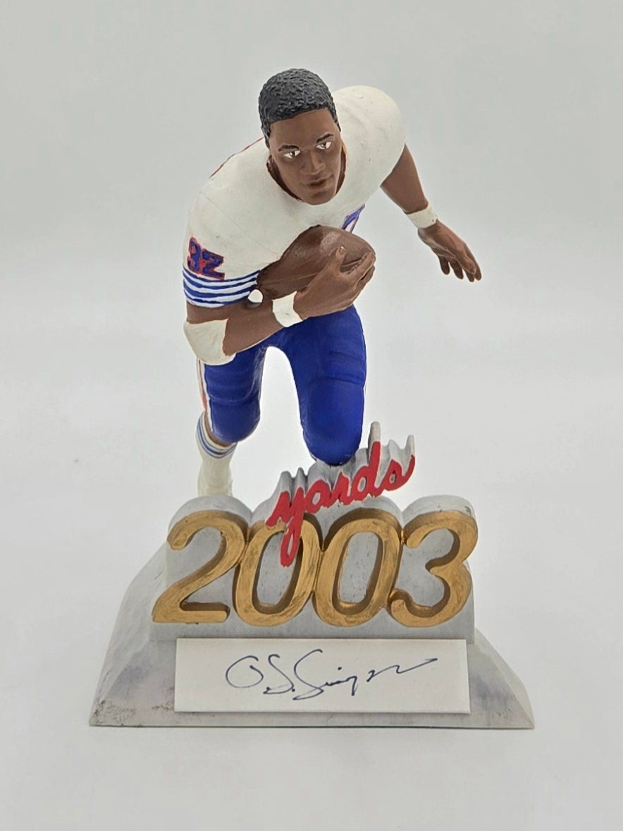 O.J. Simpson Signed Hand Painted Collectible Porcelain Statue Figure JSA Certified