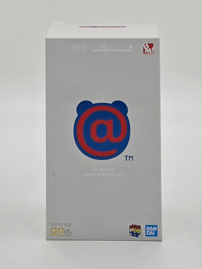 Bearbrick 20th Anniversary 1st Model White Chrome Version Collectible Figure