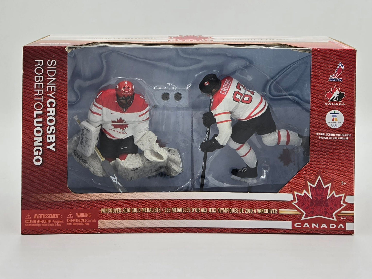 McFarlane's Sportspicks Vancouver 2010 Olympic Gold Medalists Sidney Crosby Roberto Luongo 2-Figure Set