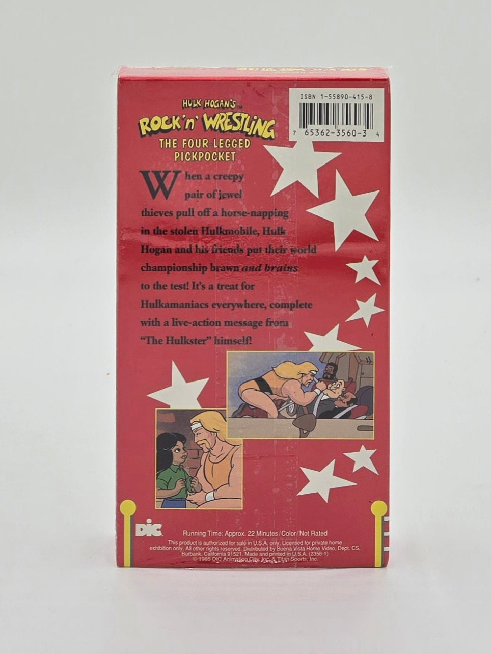 1985 Hulk Hogan's Rock 'n' Wrestling: The Four-Legged Pickpocket Animated Show Sealed VHS Tape