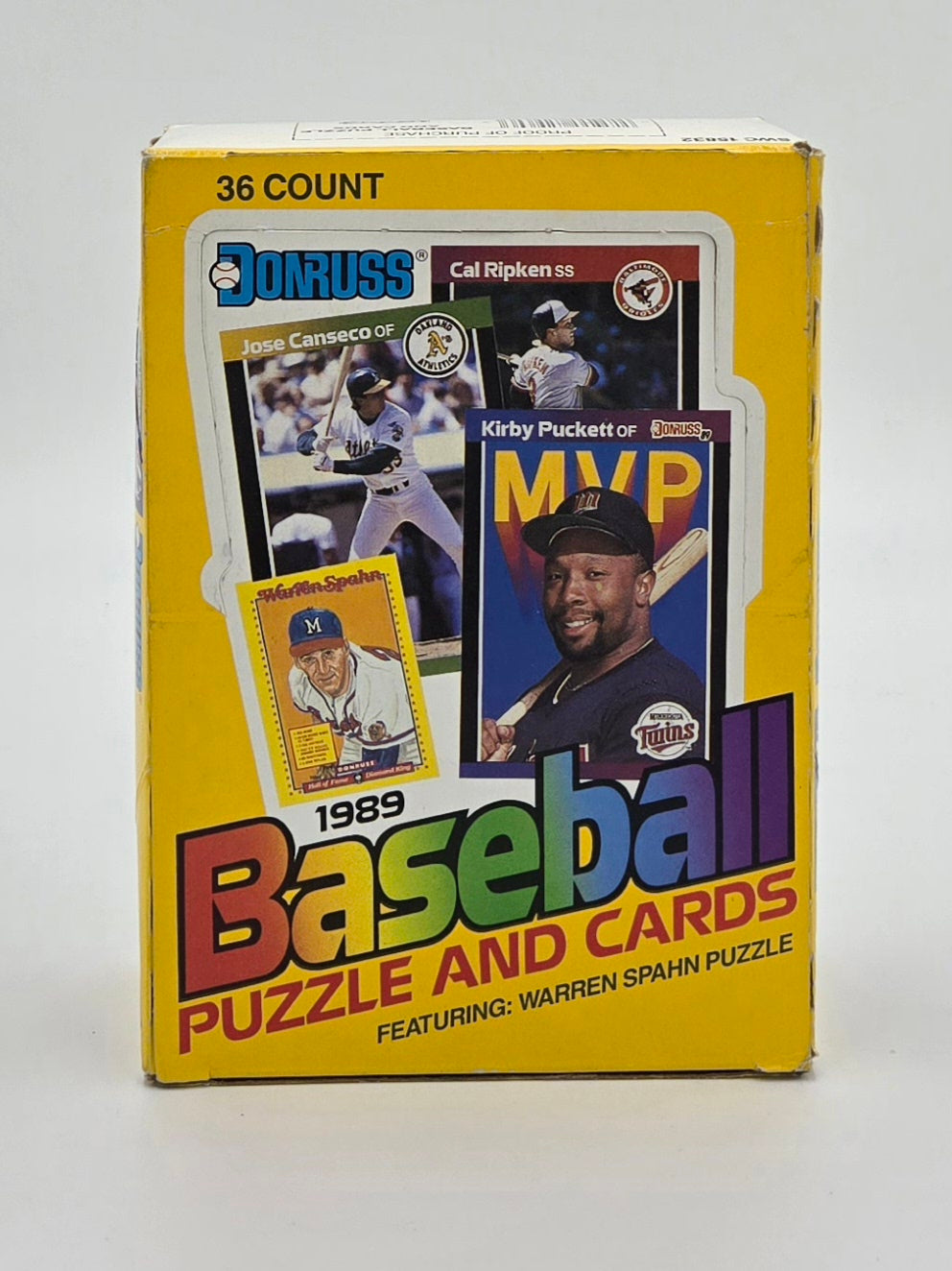 1989 Donruss Baseball Cards Wax Box (36 Packs) Possible Ken Griffey Jr Rookie