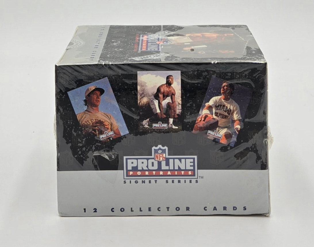 1991 NFL Proline Portraits Signet Series Collector Football Cards Wax Box (36 Packs) Look For Autographs