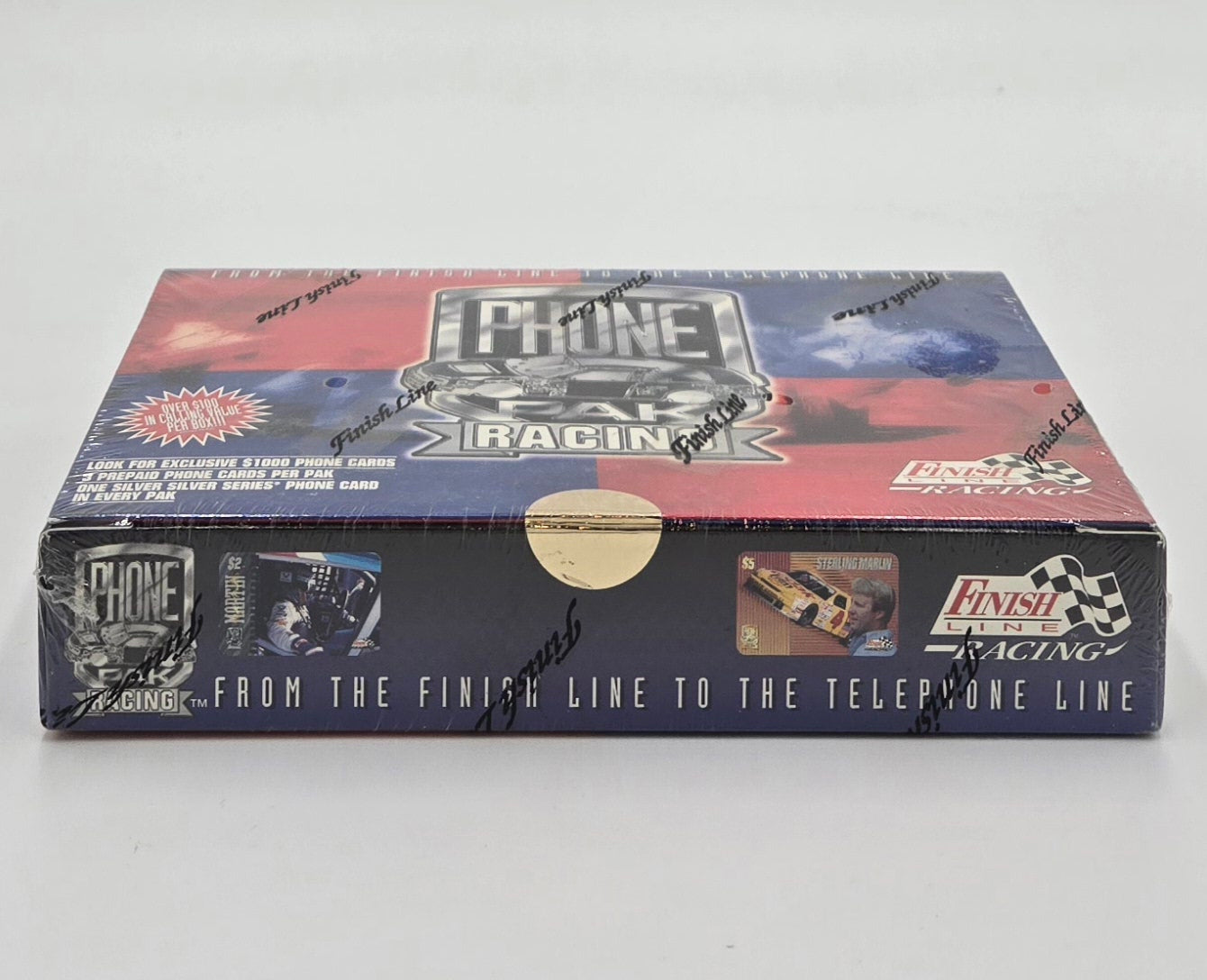 Finish Line Phone Pak NASCAR Racing Phone Cards Box