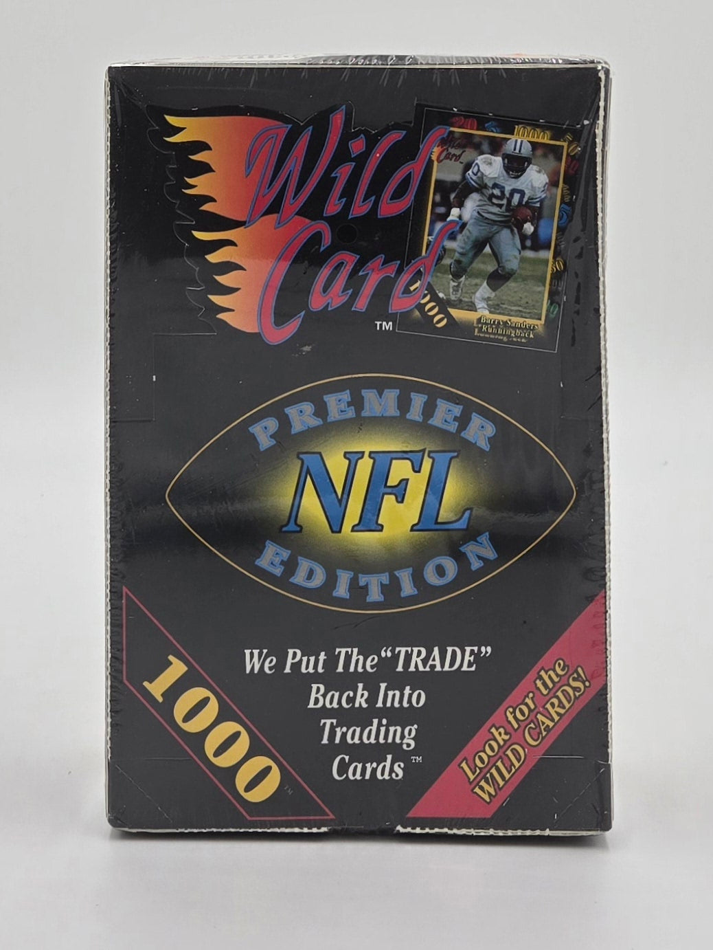 1991 NFL Wild Card Premier Edition Football Cards Box (36 Packs) Look For 1000 Stripe Chase