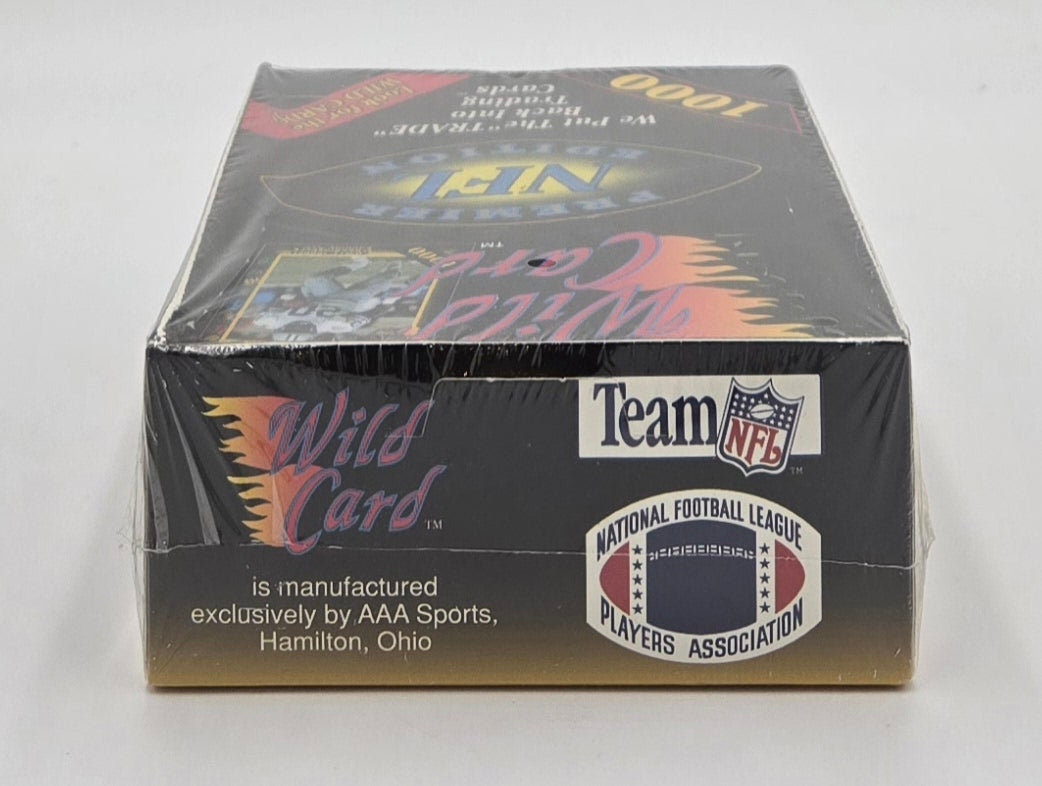 1991 NFL Wild Card Premier Edition Football Cards Box (36 Packs) Look For 1000 Stripe Chase