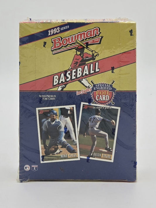 1993 Bowman Baseball Card Hobby Box (24 Packs) Possible Derek Jeter Rookie