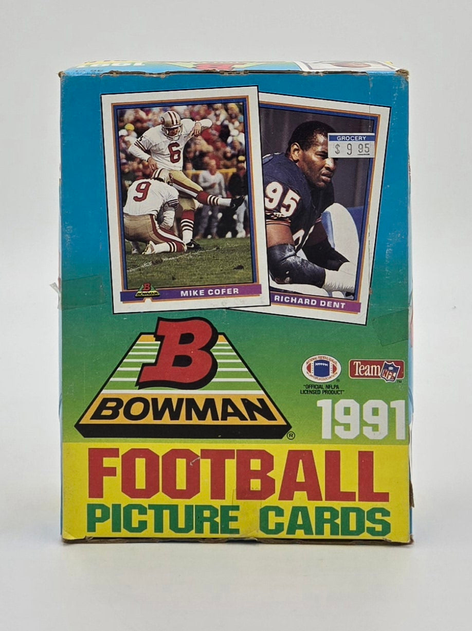 1991 Bowman Football Picture Cards Wax Box (36 Packs) Possible Brett Favre Rookie