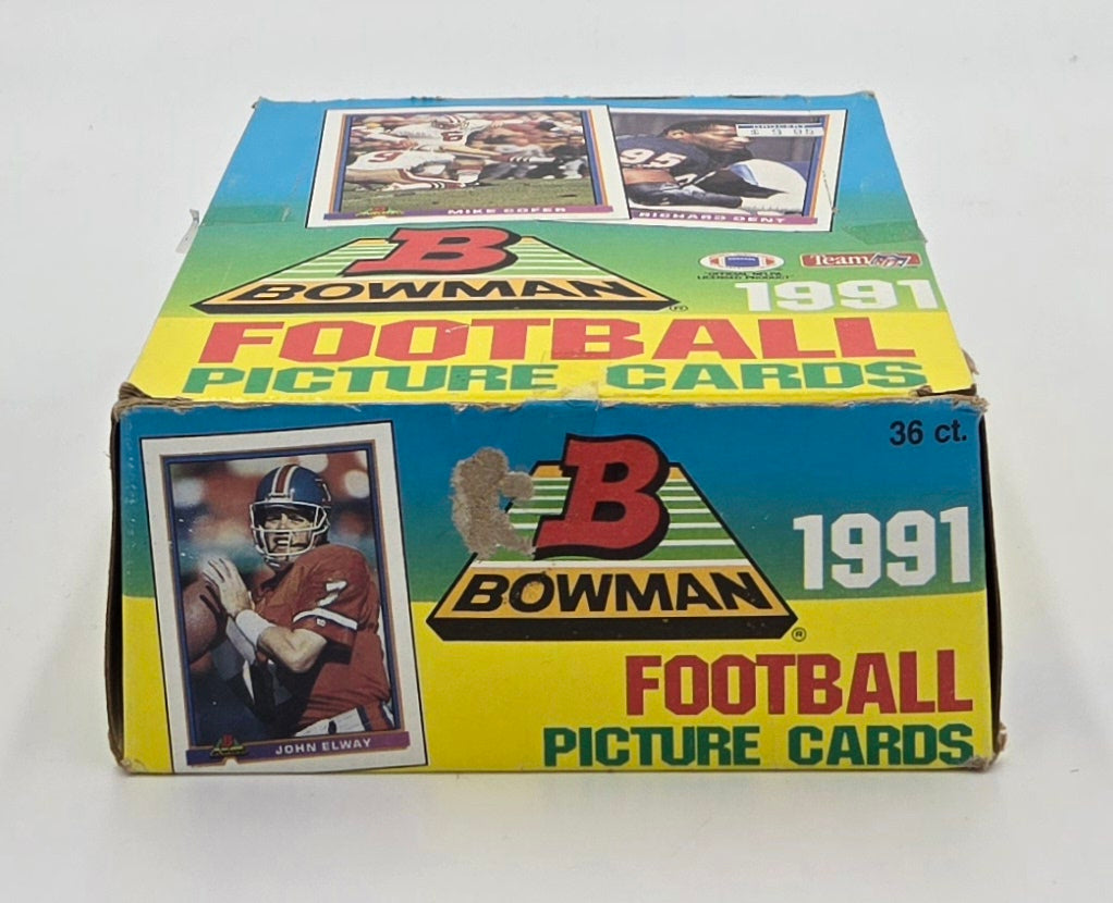 1991 Bowman Football Picture Cards Wax Box (36 Packs) Possible Brett Favre Rookie